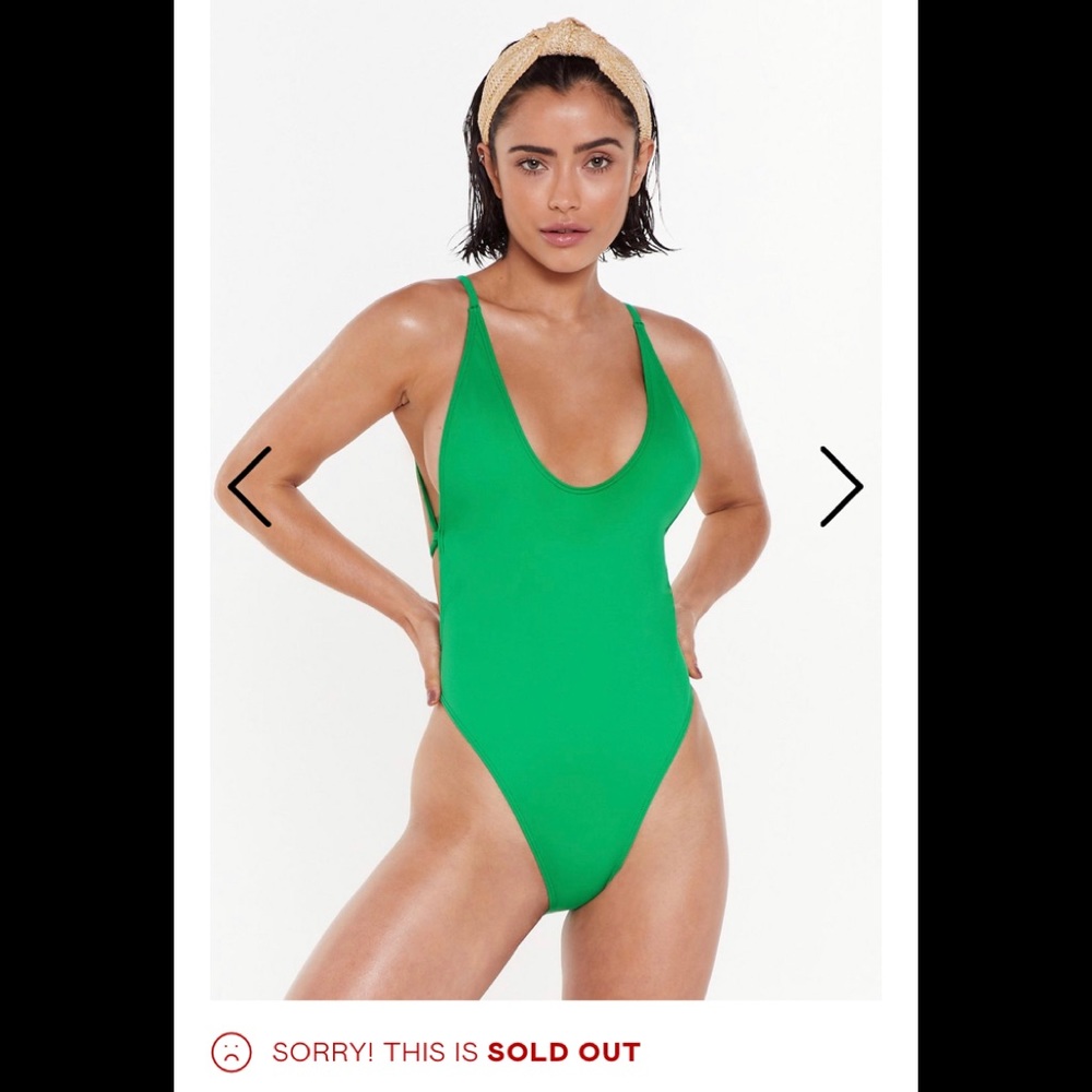 NWT Size 10 Nasty Gal green bathing suit